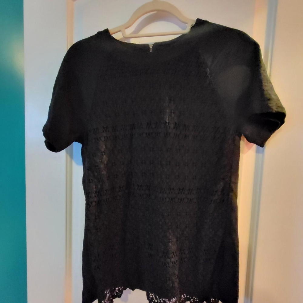 Madewell Black Lace Blouse